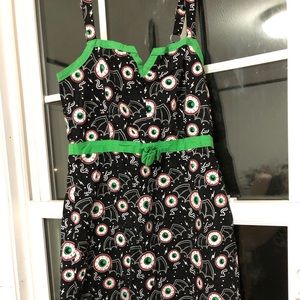 Sourpuss Eyeball Fitted Medium Dress